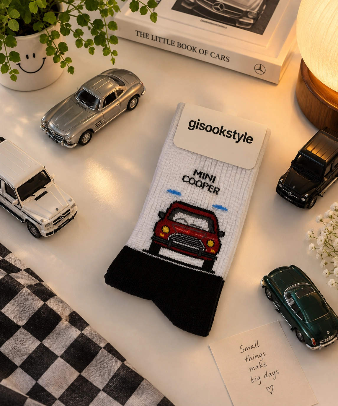 جوراب ساقدار طرح Mini Cooper
